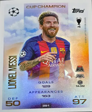 Lionel Messi – “Cup Champion” Special Edition Card
