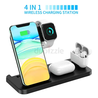 4-in-1 Wireless Charging Station for Phone, Watch, Earbuds and AirPods