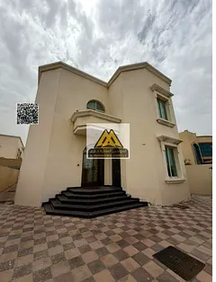 Five-bedroom villa in Al Raqaib with a large courtyard, majlis, living room, maid’s room, and laun