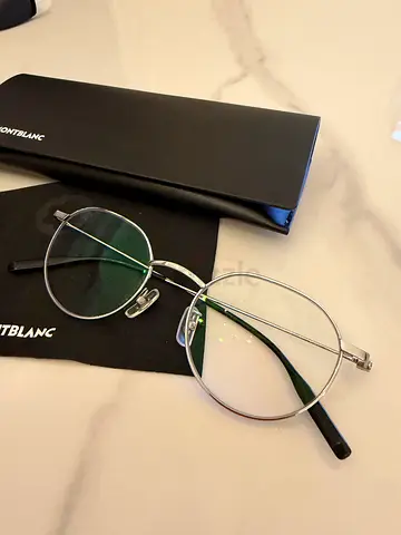 Montblanc Round Metal Frame Glasses with Case