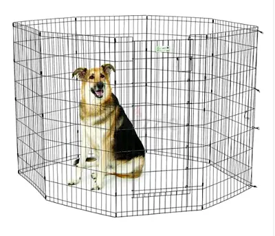 48″ Black Exercise Pen with Full MAX Lock Door - Brand New