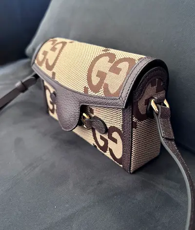 Horsebit 1955 mini bag in Leather  Canvas