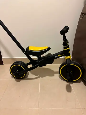 Kids 3-in-1 Ride-On Tricycle / Balance Bike (Black  Yellow) - Excellent Condition