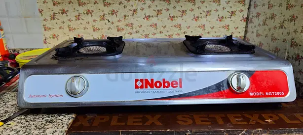 Nobel 2-Burner Stainless Steel Gas Stove (Model NGT2005) - Used