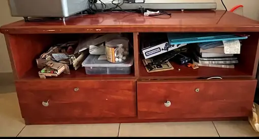 Wooden TV Stand / Entertainment Console with Storage