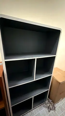 IKEA-style black shelving unit / cubby storage - good condition