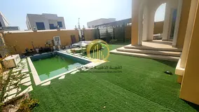 Luxury villa for sale in Al-Hawshi area, modern finishing, the villa is fully covered in marble.