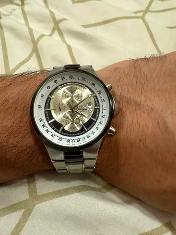 Seiko Mens Stainless Steel Chronograph Watch - Silver Dial
