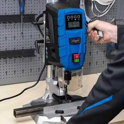 Scheppach DP55 Bench Pillar Drill 710W Digital Speed Display Laser 13mm Chuck Quick Clamp
