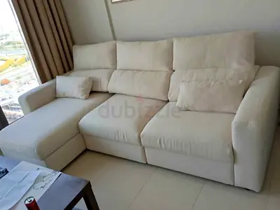 Ikea Eskelstuna L shape sofa bed Beige