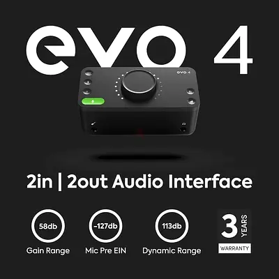 Audient EVO4-2 In / 2 Out High Performance Audio Interface