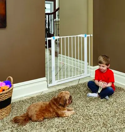 White Glow in the Dark Steel Pet Gate 29 - Brand New