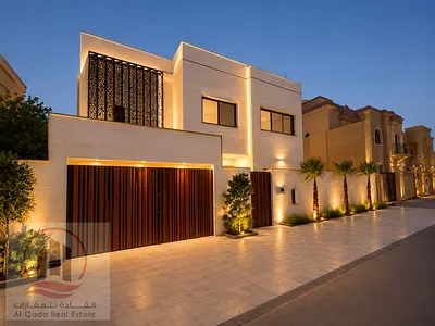 Luxury villa for sale in Al Rawda 1, opposite the mosque | 5 master bedrooms + swimming pool | A rare investment and family opportunity in Ajman