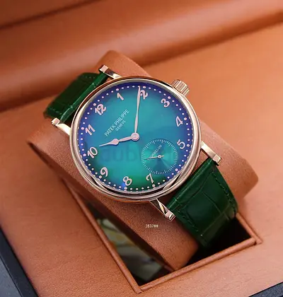 Patek Philippe Calatrava Style Green Dial Leather Strap ,Master Copy Watch
