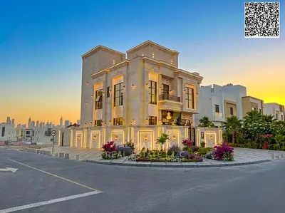 Corner villa, classic style, two floors and a roof, luxurious finishes, price includes registration