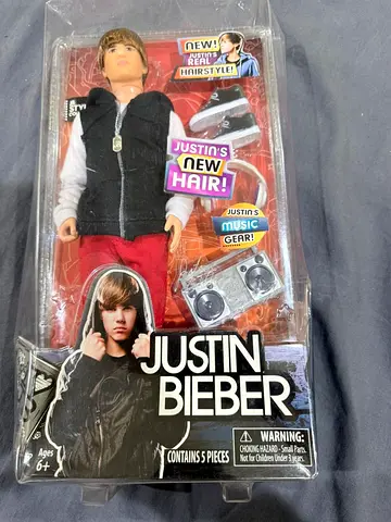 Justin Bieber Action Figure Doll - New in Box, Music Gear Included