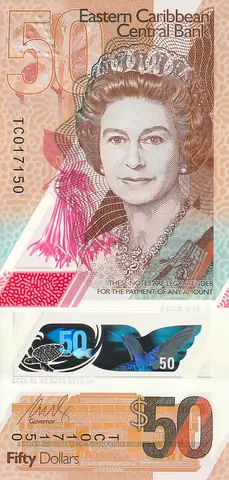 EAST CARIBBEAN 50 DOLLARS BANKNOTE 2019