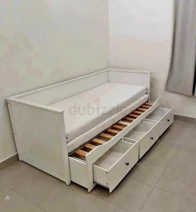 IKEA Hamnes Day bed with 3 storage drawers underneath and with 2 IKEA mattresses is available in exc