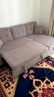 Light grey 3-seater sofa bed in good condition