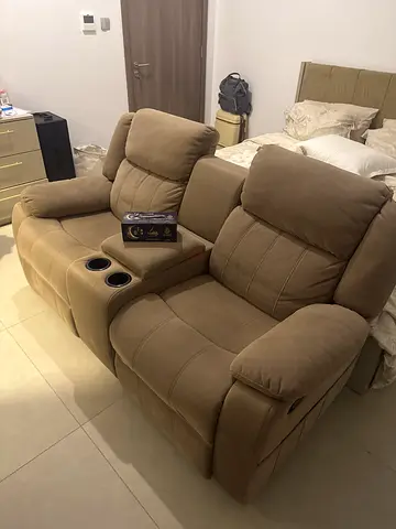 Baskin 2-seater fabric rocking recliner