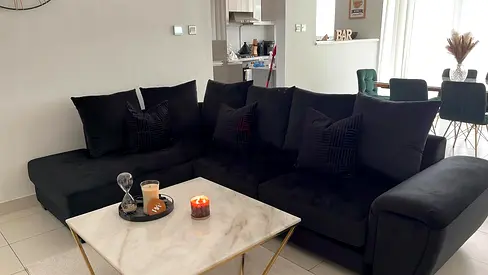 Black corner sofa