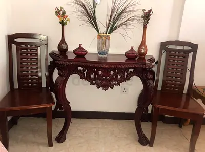 Ornate Wooden Console Table