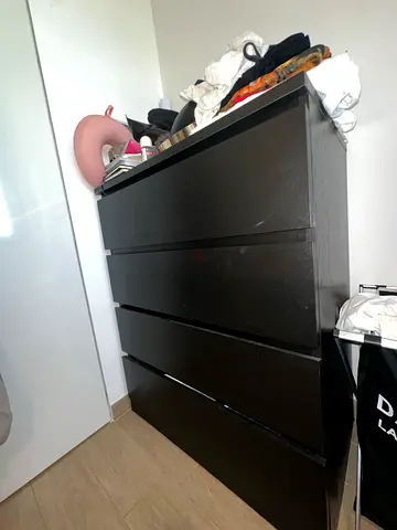 IKEA MALM 4-drawer Dresser - Black/Brown