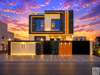 Best villa offer in Ajman with a roof terrace, transfer fees included, a majlis, two living rooms,
