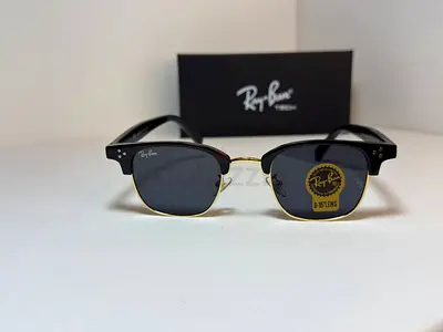 Ray-Ban Clubmaster Sunglasses - Classic Black/Gold (Original Box)