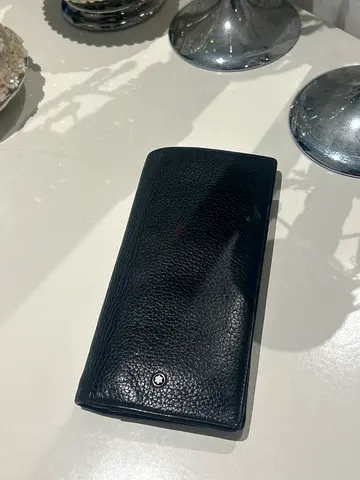 Original Montblanc Black Leather Long Wallet