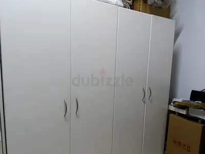White 4-Door Wardrobe / Armoire - Good Condition