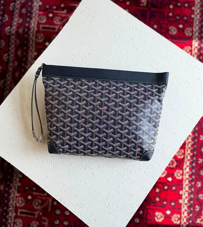 Goyard Navy conti pouch