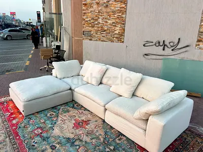 Original luscious Marina home Feather filled sofa with footstool
