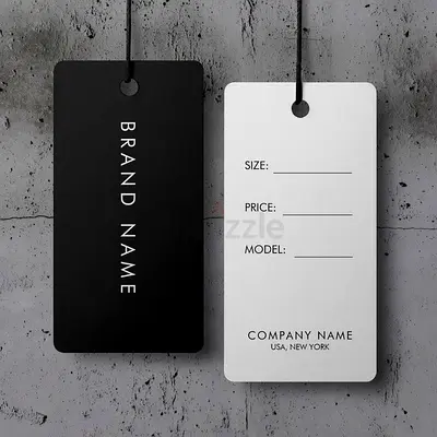Set of Blank Clothing Hang Tags / Brand Labels