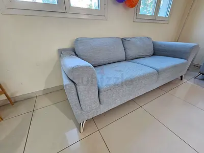 Light Blue 3-Seater Fabric Sofa - Set of 3 - 3 - 2