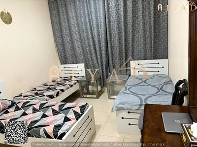 For sale: 2 bed hall apartment in Orient Towers Liwara Ajman, 3 bathrooms, size 1444 sq ft, tower amenities: gym, pool, garden, prime location
