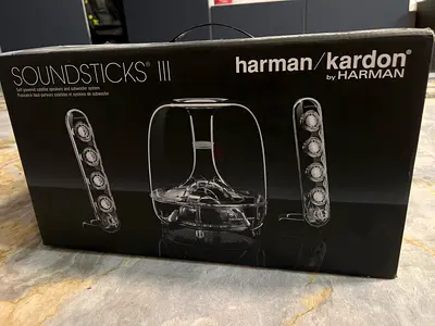 Harman Kardon SoundSticks III 2.1 Speaker System - Clear/Used