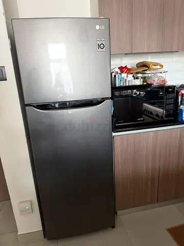 LG Single Door Refrigerator - Good Condition, Stainless Steel Finish