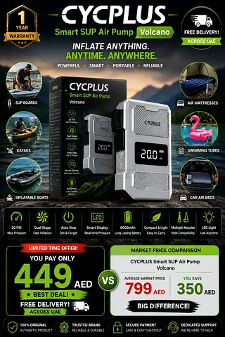 CYCPLUS Smart SUP Air Pump — Portable Electric Inflator (Like New)
