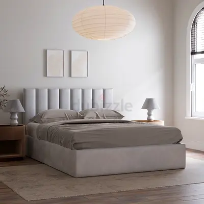 Modern Upholstered Bed Frame with Headboard storage bed king bed - King Size bed double bed