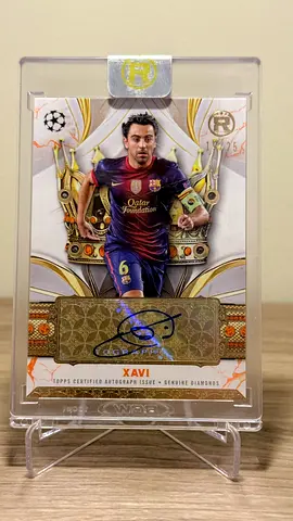 Xavi Hernandez 2024-25 Topps Reverence UEFA Crowned Legend Jewel Relic Auto Orange /25 (RARE)