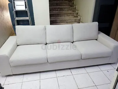 Vimle Light grey 3-seater fabric sofa in good condition