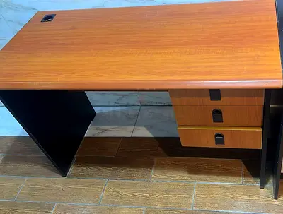 Wooden Office Desk with 2 Drawers — Good Condition