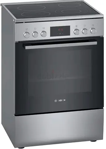 Bosch Freestanding Electric Cooker with Ceramic Hob and Oven — Stainless Steel