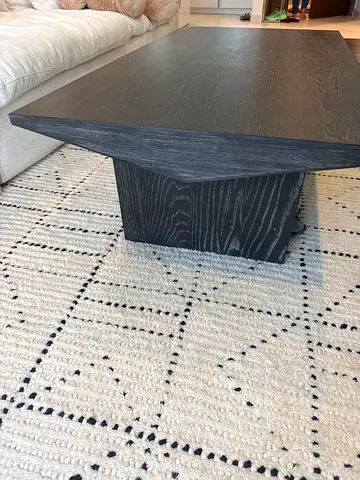 Solid wood rectangular coffee table - dark finish