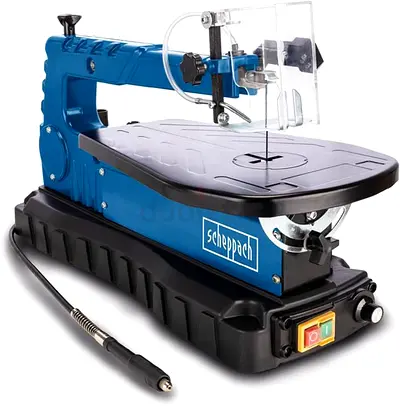 Scheppach Scroll Saw Deco Flex SL 90W, 127mm Blade, Blue, 40.5 x 32 x 67cm, 1.5E+3rpm
