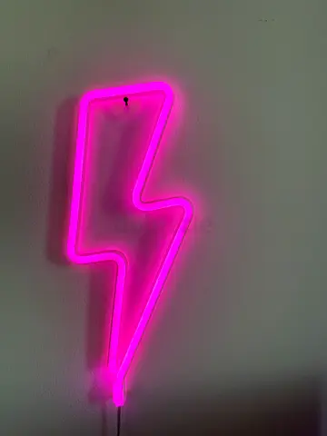 Head Neon Lightning and Bolt Wall Light