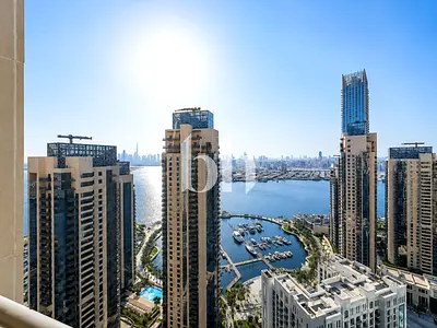 High Floor | UNFURNISHED | Burj & Sea Views