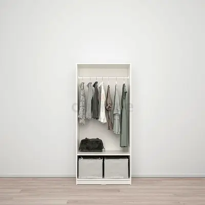 IKIA KLEPPSTAD Wardrobe with 2 doors, white, 79x55x176 cm