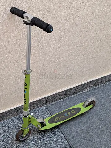 Green Micro Kick Scooter - Foldable, Lightweight